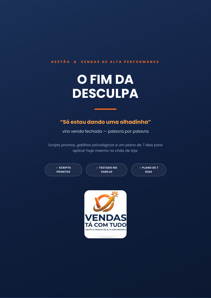 Capa do e-book O Fim da Desculpa